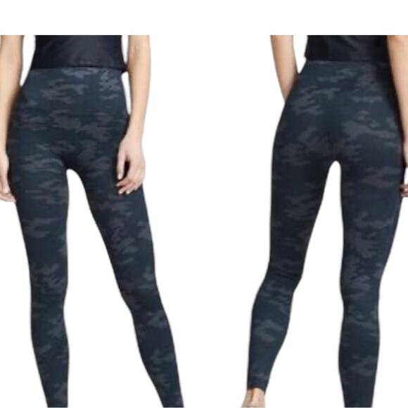 Spanx Look at Me Now Leggings Camouflage Seamless Tummy Control Activewear L - Picture 3 of 5